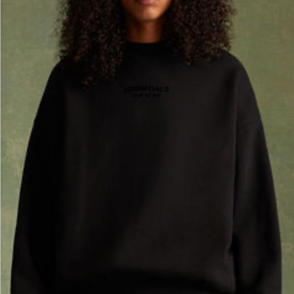 Fear of God Black Crew Neck Sweatshirt, Med, NWT
